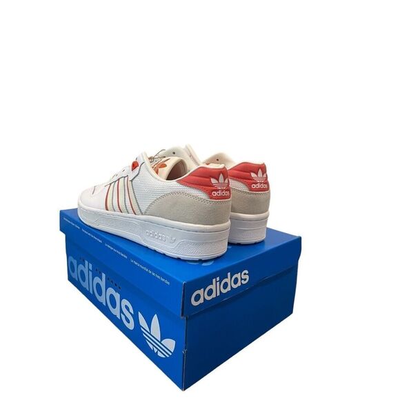 Adidas Rivalry Low Ewing Men 9-12 Casual Retro Shoe White Red Sneaker Trainer - Picture 14 of 16